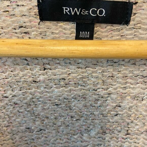 RW&CO Light Grey Metallic Rainbow Tread Sweater M - Picture 8 of 8